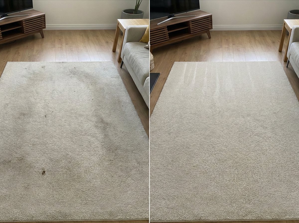 Tapete: antes e depois da limpeza